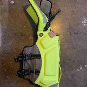 XL neon green/yellow dog life jacket